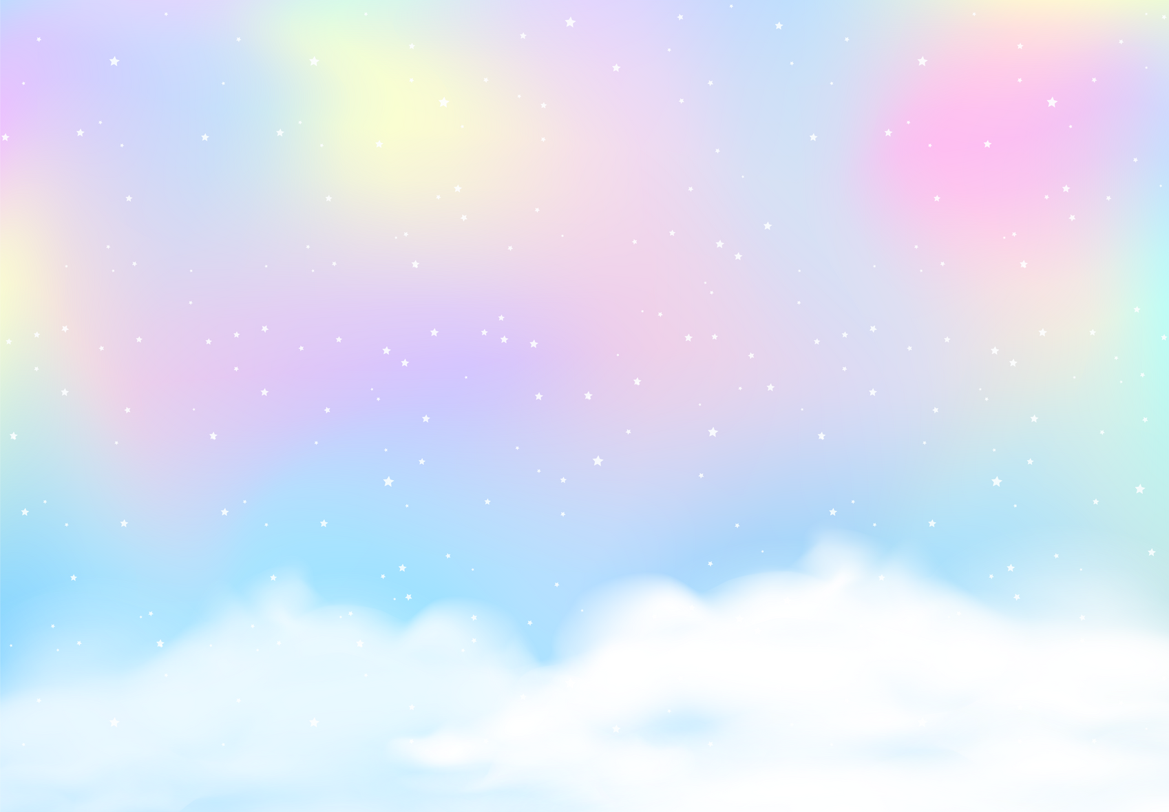 Rainbow pastel blurred sky background